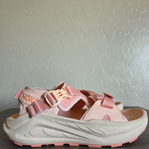 Hoka Infini Hike TC Sandals Dawn Light/Vanilla Size Women's 10B Sporty Outdoor - Picture 1 of 11